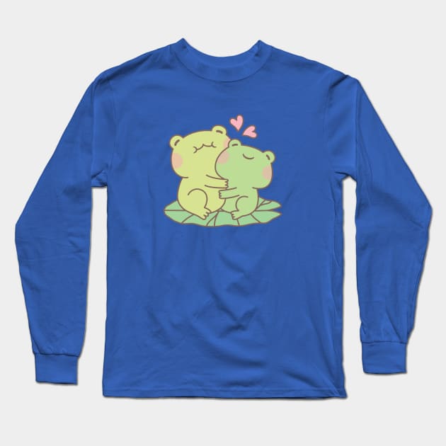 Cute Hugging Frogs In Love Long Sleeve T-Shirt by rustydoodle